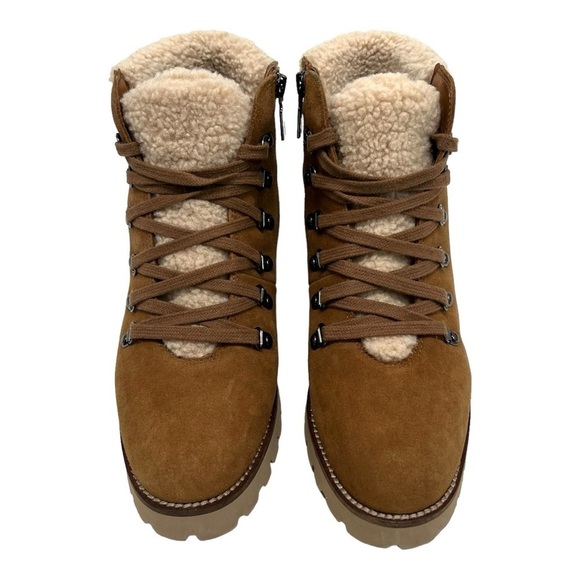 Blondo Devin Camel Suede Waterproof Sherpa Lined Casual Hiking Boots Womens 8 - Picture 5 of 15